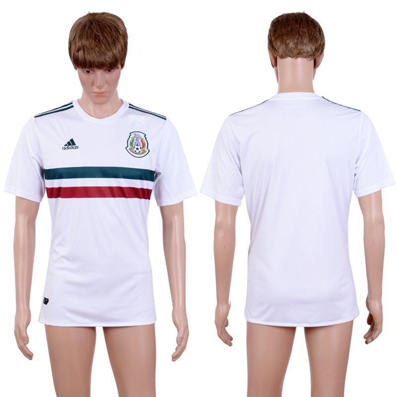 2017-2018 National Men Mexico Away Aaa+ White Soccer Jersey